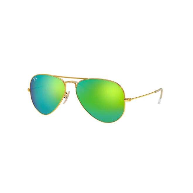 Óculos de Sol Ray-Ban Aviator 0RB3025 112/1962 Metal Dourado com lentes na cor Verde Espelhado 1
