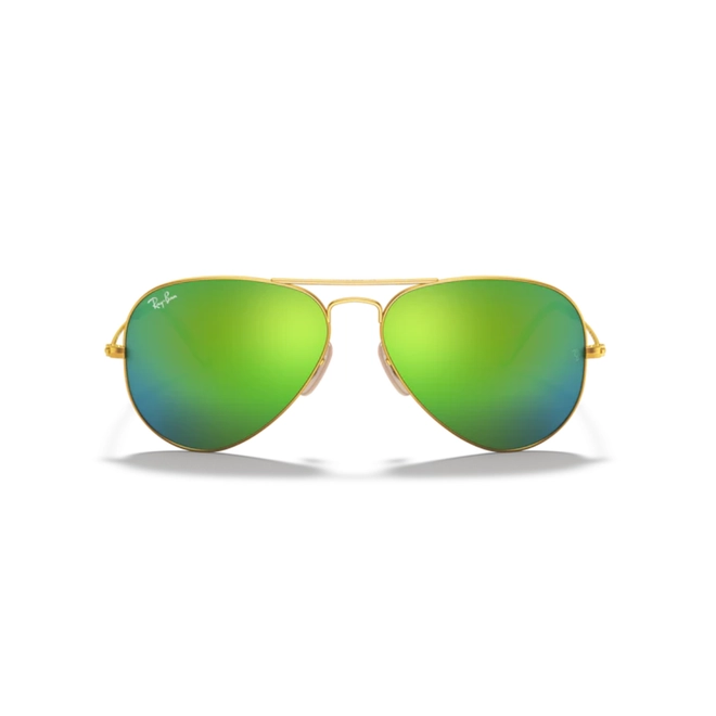 Óculos de Sol Ray-Ban Aviator 0RB3025 112/1962 Metal Dourado com lentes na cor Verde Espelhado 2