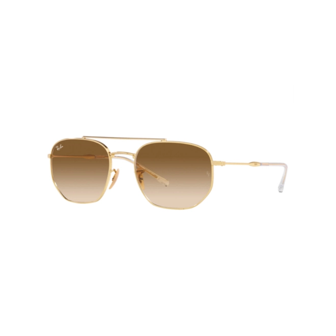Óculos de Sol Ray-Ban 0RB3707L 001/5157 Metal Dourado com lentes na cor Marrom Degradê 1