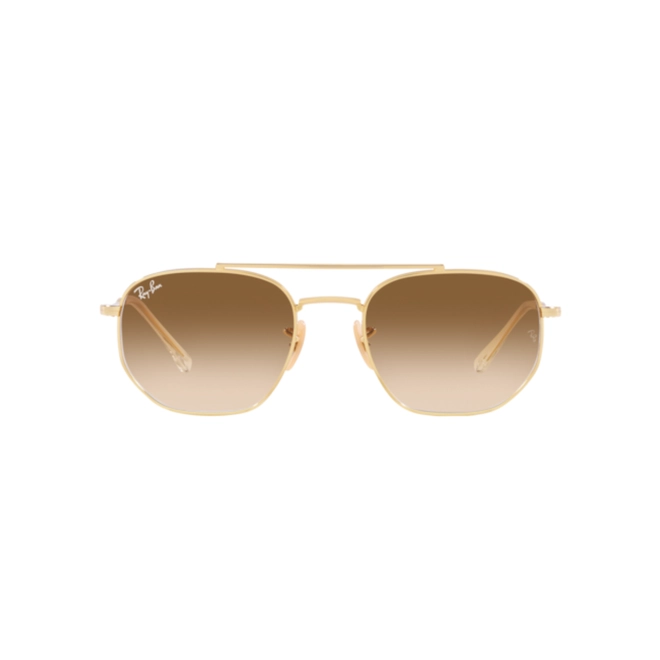 Óculos de Sol Ray-Ban 0RB3707L 001/5157 Metal Dourado com lentes na cor Marrom Degradê 2