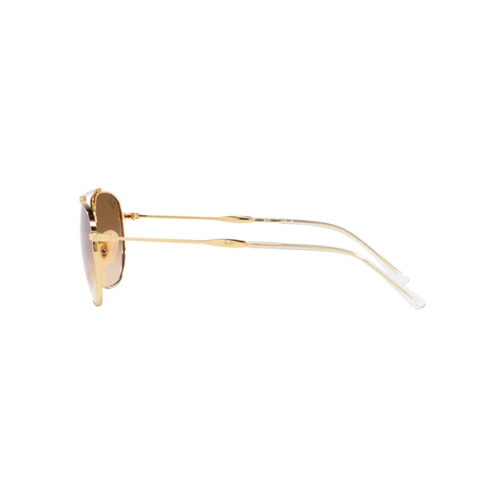Óculos de Sol Ray-Ban 0RB3707L 001/5157 Metal Dourado com lentes na cor Marrom Degradê