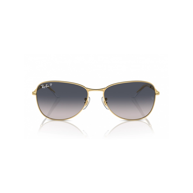 Óculos de Sol Ray-Ban 0RB3733 001/7859 Metal Dourado com lentes na cor Azul Degradê Polarizado 2