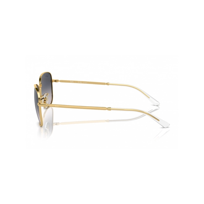 Óculos de Sol Ray-Ban 0RB3733 001/7859 Metal Dourado com lentes na cor Azul Degradê Polarizado 4
