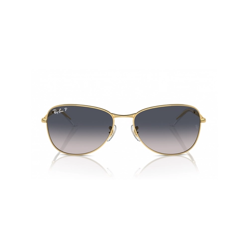 Óculos de Sol Ray-Ban 0RB3733 001/7859 Metal Dourado com lentes na cor Azul Degradê Polarizado