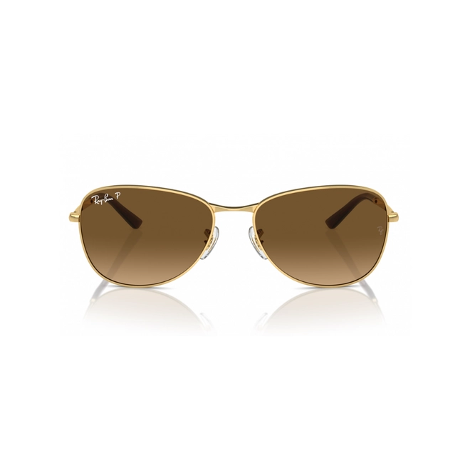 Óculos de Sol Ray-Ban 0RB3733 001/M259 Metal Dourado com lentes na cor Marrom Degradê Polarizado 2