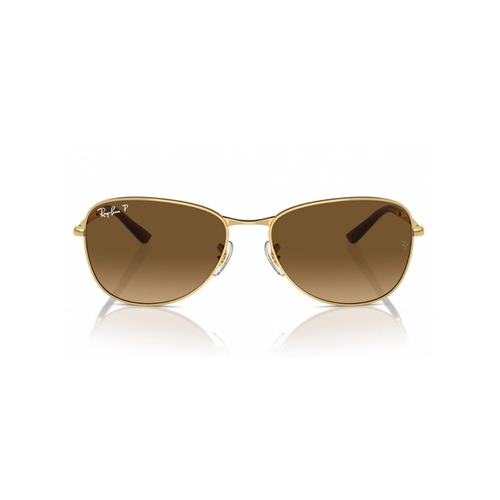Óculos de Sol Ray-Ban 0RB3733 001/M259 Metal Dourado com lentes na cor Marrom Degradê Polarizado