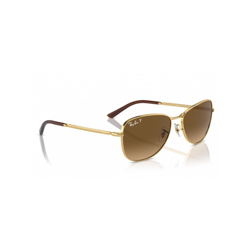 Óculos de Sol Ray-Ban 0RB3733 001/M259 Metal Dourado com lentes na cor Marrom Degradê Polarizado