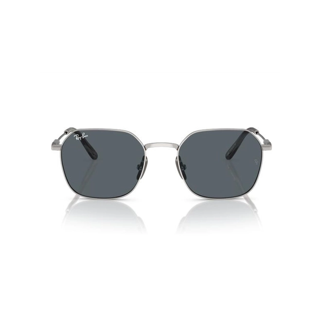 Óculos de Sol Ray-Ban Jim 0RB8094 9209R553 Titânio Prateado com lentes na cor Azul 2