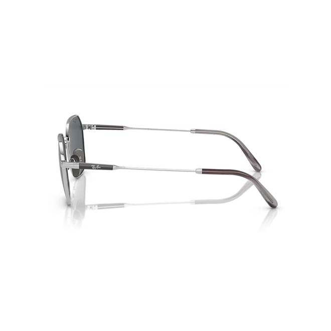 Óculos de Sol Ray-Ban Jim 0RB8094 9209R553 Titânio Prateado com lentes na cor Azul 3