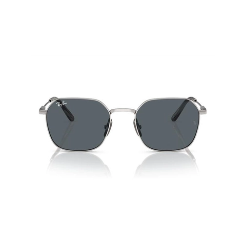 Óculos de Sol Ray-Ban Jim 0RB8094 9209R553 Titânio Prateado com lentes na cor Azul