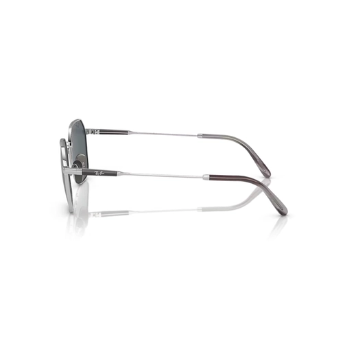 Óculos de Sol Ray-Ban Jim 0RB8094 9209R553 Titânio Prateado com lentes na cor Azul