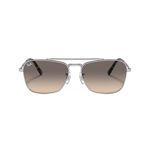 Óculos de Sol Ray-Ban New Caravan 0RB3636 003/3258 Metal Prata com lentes na cor Cinza Degradê