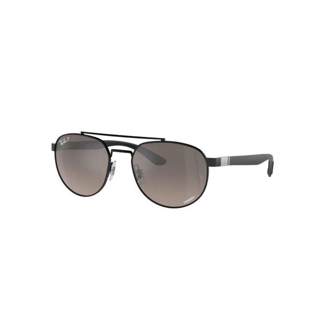 Óculos de Sol Ray-Ban 0RB3736CH 002/5J56 Metal Preto com lentes na cor Cinza Polarizado Chromance 1