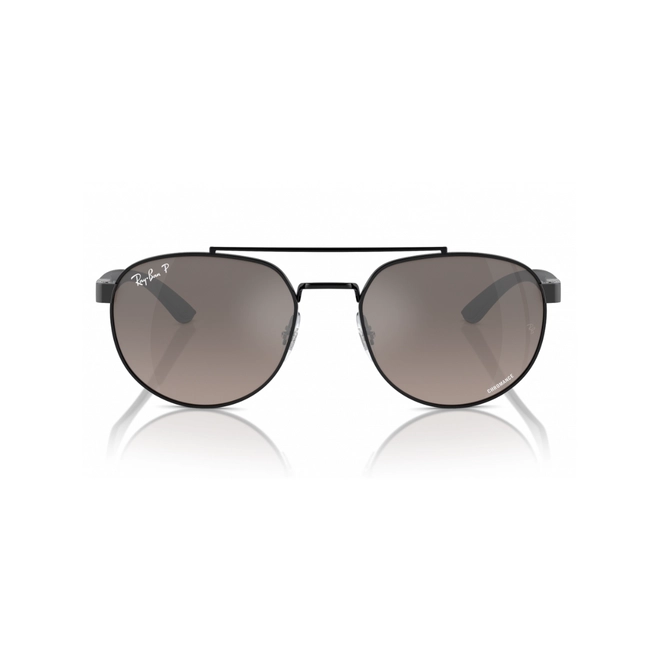 Óculos de Sol Ray-Ban 0RB3736CH 002/5J56 Metal Preto com lentes na cor Cinza Polarizado Chromance 2