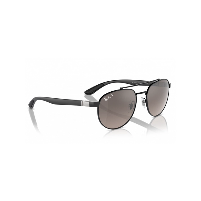 Óculos de Sol Ray-Ban 0RB3736CH 002/5J56 Metal Preto com lentes na cor Cinza Polarizado Chromance 3