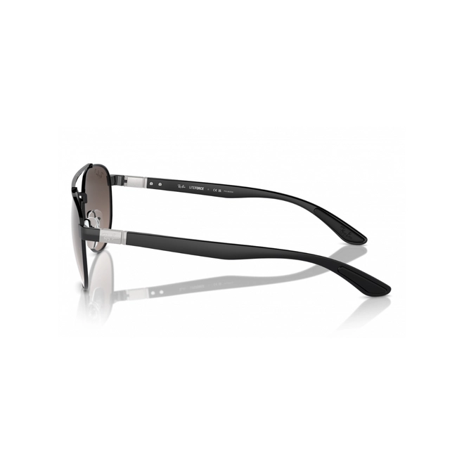 Óculos de Sol Ray-Ban 0RB3736CH 002/5J56 Metal Preto com lentes na cor Cinza Polarizado Chromance 4