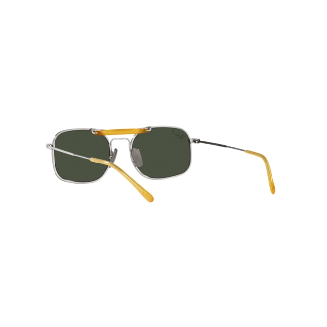 Óculos de Sol Ray-Ban 0RB8062 9209P151 Titânio Prata com lentes na cor Verde Escuro Polarizado Chromance 5