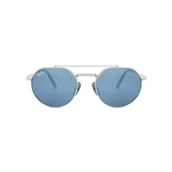 Óculos de Sol Ray-Ban Jackie Ohh 0RB8265 3139O0451 Titânio Prata com lentes na cor Azul Espelhado 2