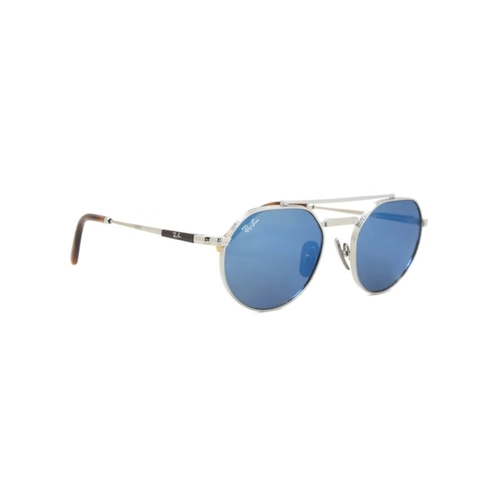 Óculos de Sol Ray-Ban Jackie Ohh 0RB8265 3139O0451 Titânio Prata com lentes na cor Azul Espelhado