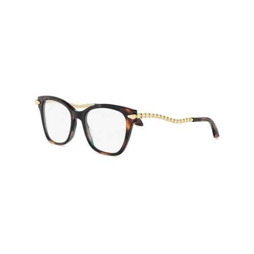 Óculos de Grau Bvlgari BV50071I_52054 Acetato Marrom Mesclado