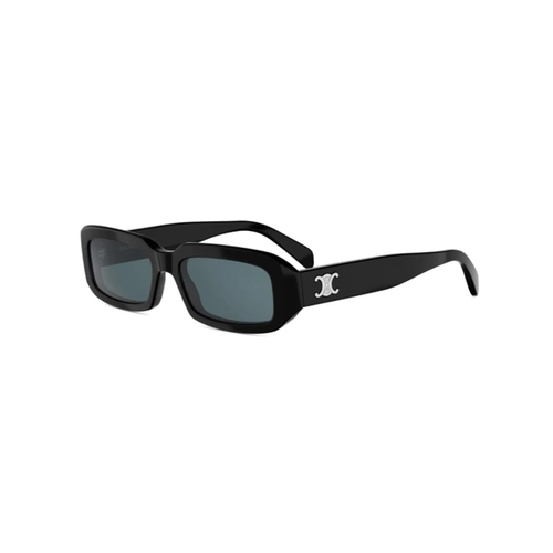 Óculos de Sol Celine Triomphe CL40335I_5401V Acetato Preto com lentes na cor Azul