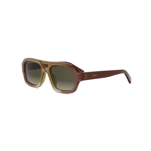 Óculos de Sol Celine CL40336U_5347F Acetato Marrom Degradê com lentes na cor Marrom