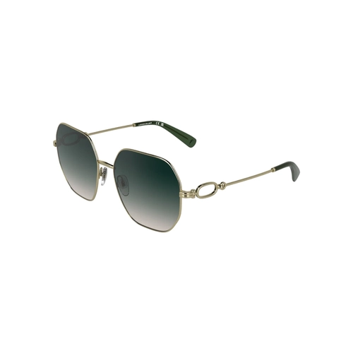 Óculos de Sol Longchamp LO187S 725 58 Metal Dourado com lentes na cor Verde Degradê