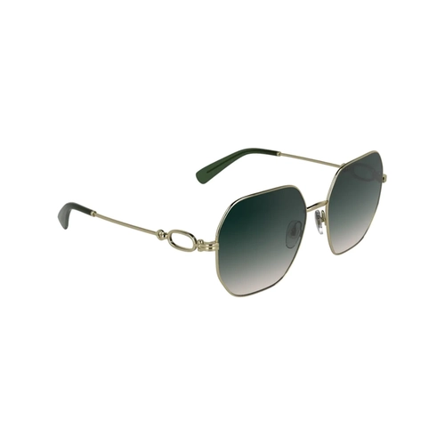 Óculos de Sol Longchamp LO187S 725 58 Metal Dourado com lentes na cor Verde Degradê