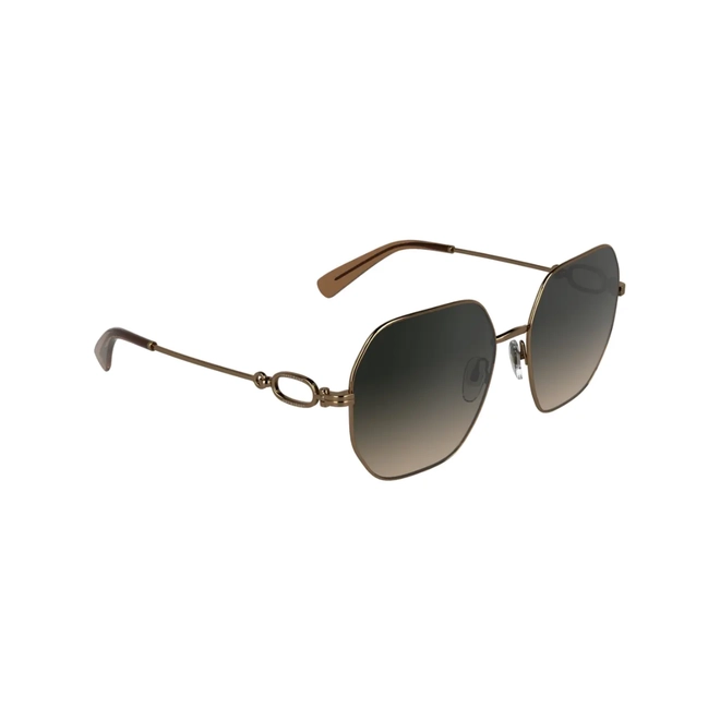 Óculos de Sol Longchamp LO187S 734 58 Metal Marrom com lentes na cor Marrom Degradê 3
