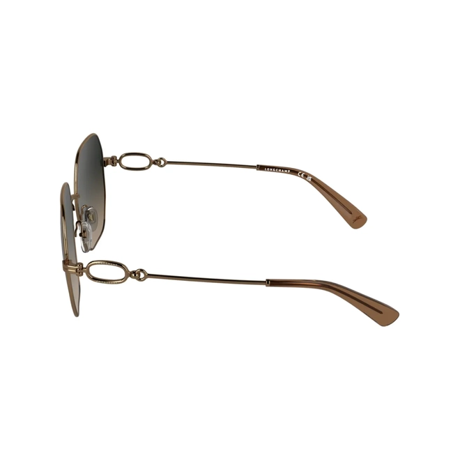 Óculos de Sol Longchamp LO187S 734 58 Metal Marrom com lentes na cor Marrom Degradê 4