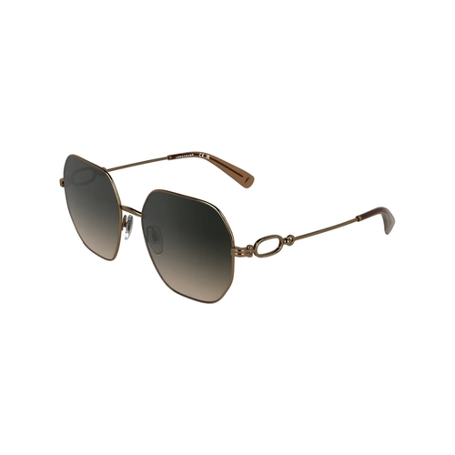 Óculos de Sol Longchamp LO187S 734 58 Metal Marrom com lentes na cor Marrom Degradê