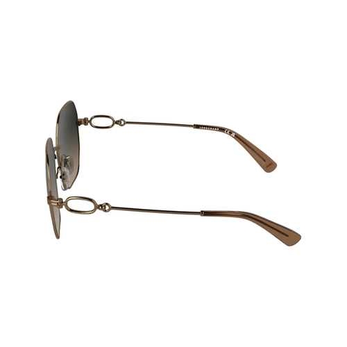 Óculos de Sol Longchamp LO187S 734 58 Metal Marrom com lentes na cor Marrom Degradê