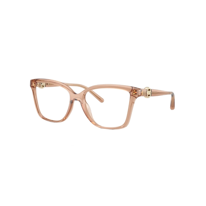 Óculos de Grau Michael Kors 0MK4180U 4051 54 Acetato Marrom Transparente Polido 1