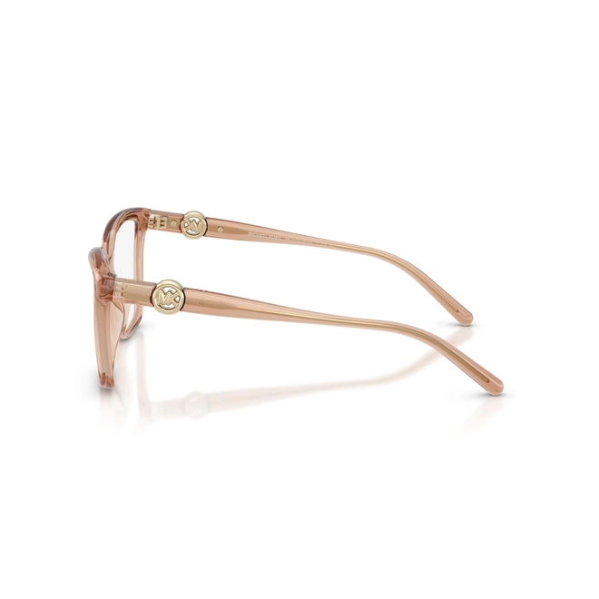 Óculos de Grau Michael Kors 0MK4180U 4051 54 Acetato Marrom Transparente Polido 3