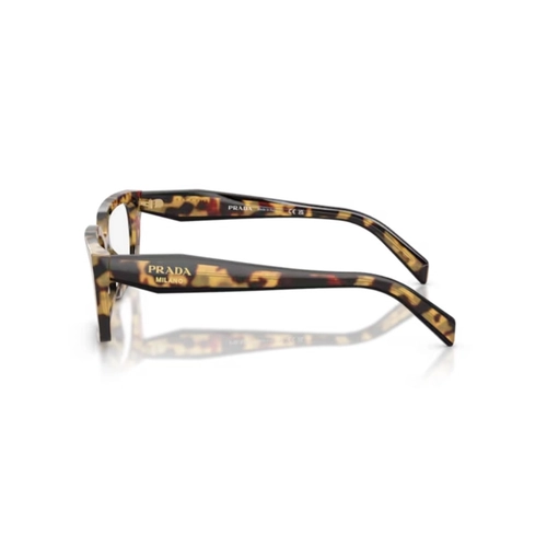 Óculos de Grau Prada 0PR D05V 24L1O155 Acetato Marrom Mesclado Polido