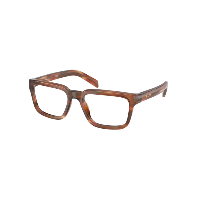Óculos de Grau Prada 0PR D04V 24G1O154 Acetato Marrom Mesclado Polido 1
