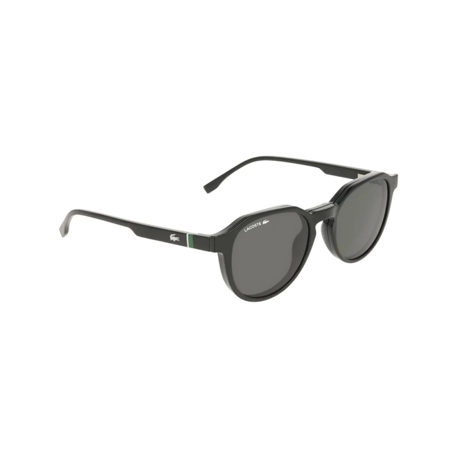 Óculos de Grau Lacoste com Clip-On L4008MAG-SET 001 52 Acetato Cinza Escuro com lentes na cor Cinza Escuro 4