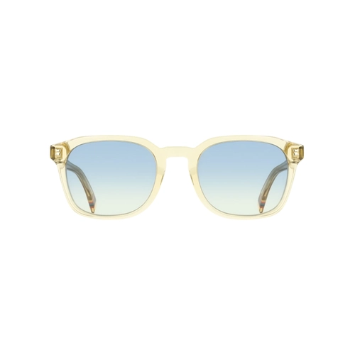 Óculos de Sol Paul Smith Neals PS25618S 259 52 Acetato Bege Transparente com lentes na cor Azul Degradê