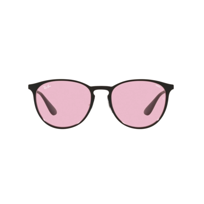 Óculos de Sol Ray-Ban Erika 0RB3539 002/Q354 Acetato Preto com lentes na cor Rosa 2