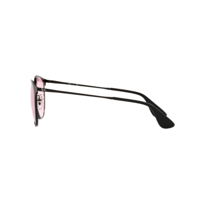 Óculos de Sol Ray-Ban Erika 0RB3539 002/Q354 Acetato Preto com lentes na cor Rosa 4