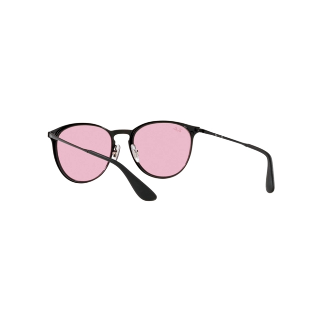 Óculos de Sol Ray-Ban Erika 0RB3539 002/Q354 Acetato Preto com lentes na cor Rosa 5