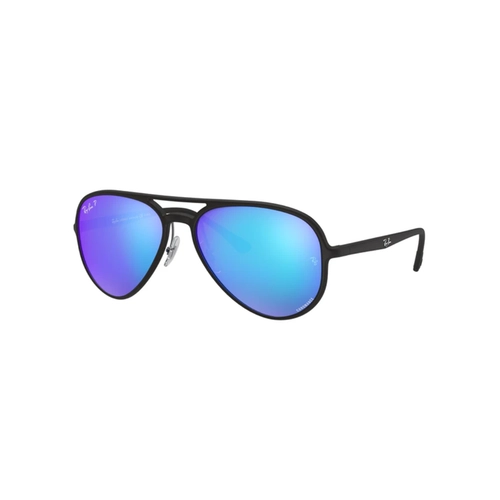 Óculos de Sol Ray-Ban 0RB4320CH 601SA158 Acetato Preto com lentes na cor Azul Polarizado Chromance