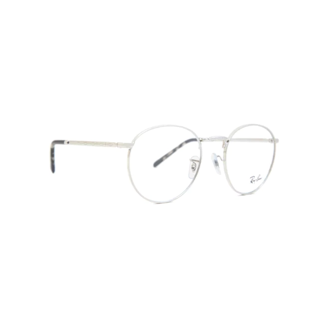 Óculos de Grau Ray-Ban New Round 0RX3637V 2501 50 Metal Prateado 3