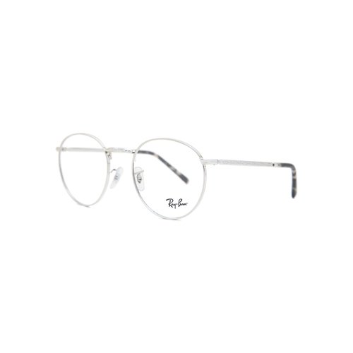 Óculos de Grau Ray-Ban New Round 0RX3637V 2501 50 Metal Prateado
