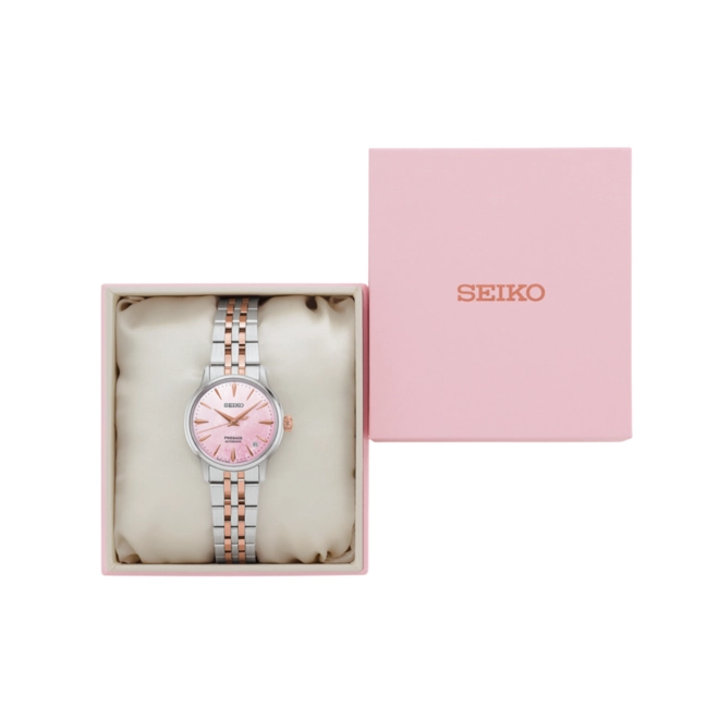 Relógio Seiko Presage Cocktail Time Sakura Aviation Edição Limitada - SRPM06J1 R1SR EL Rosa 2