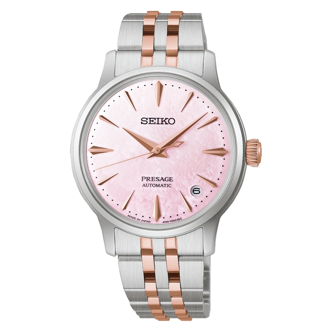 Relógio Seiko Presage Cocktail Time Sakura Aviation Edição Limitada - SRPM06J1 R1SR EL Rosa 1