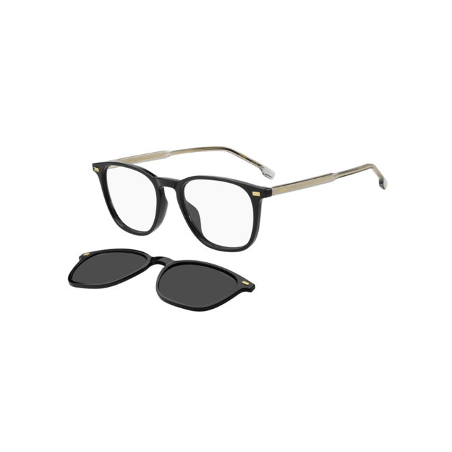 Óculos de Grau Hugo BOSS 1882/G/C 08A 5319 S Poliamida Preto com Clip-On na cor Cinza Polarizado 1