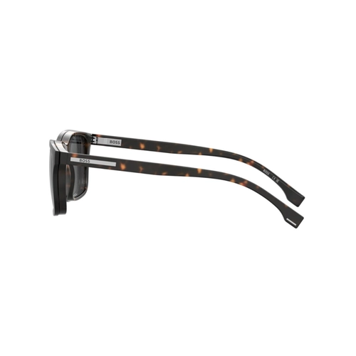Óculos de Grau Hugo BOSS 1896/C 086 5617 S Poliamida Marrom Mesclado com Clip-On na cor Cinza Polarizado