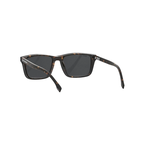 Óculos de Grau Hugo BOSS 1896/C 086 5617 S Poliamida Marrom Mesclado com Clip-On na cor Cinza Polarizado