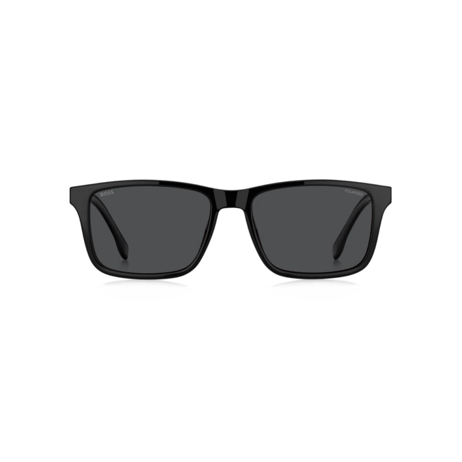 Óculos de Grau Hugo BOSS 1896/C 807 5617 S Poliamida Preto com Clip-On na cor Cinza Polarizado 2